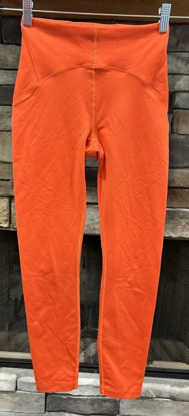Women’s OUTDOOR VOICES RN#101116 High Rise Orange Leggings Size XS *A7